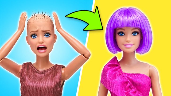 Прически для старых кукол 🪮💇 Яркое уличное преображение смотреть онлайн