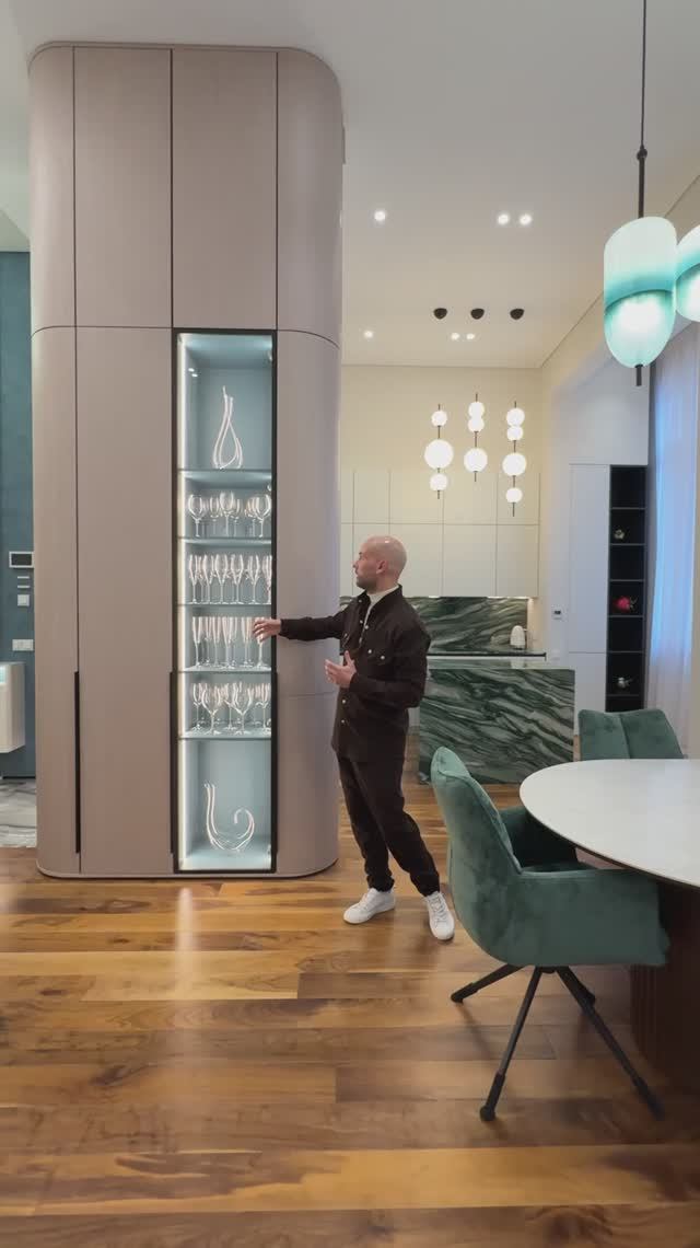 Дизайн-проект кухни-гостиной жк Now 125м2| | Скульптурные формы и морская эстетика