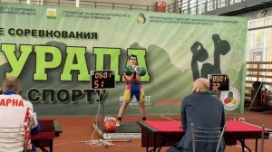 Егор Алферов, Толчок 24 кг - 102 подъема