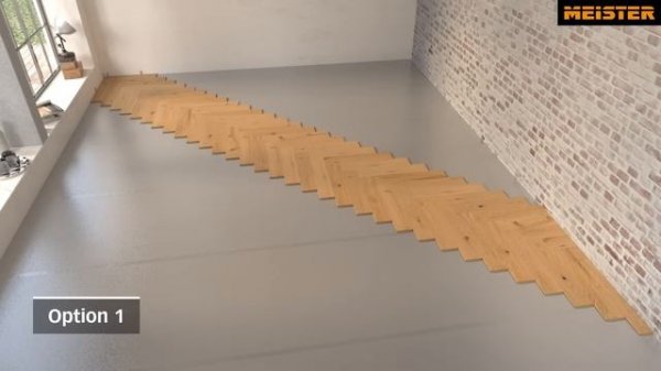 Паркет МАЙСТЕР (MEISTER) - Укладка паркета елочкой с замком UniZip
