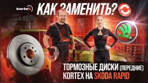 Замена тормозных дисков (перед) на Skoda Rapid.