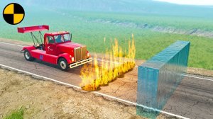 Автомобили VS Стены Огня и Воды | BeamNG Drive