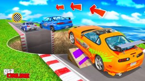 СМОГУТ ЛИ ТАЧКИ ИЗ ФОРСАЖА ПЕРЕПРЫГНУТЬ ОГРОМНУЮ ЯМУ В ГТА 5? ЭКСПЕРИМЕНТЫ ГТА 5 ОНЛАЙН