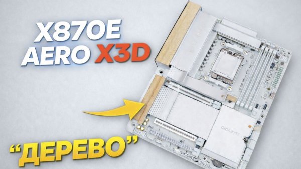 GIGABYTE X870E AERO WOOD. С деревянными мотивами и X3D Turbo Mode 2.0!