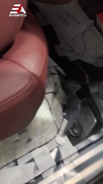 Замер лекал для изготовления ковров из экокожи в автомобиль Lexus LX600, J300, 4 поколение. смотреть онлайн