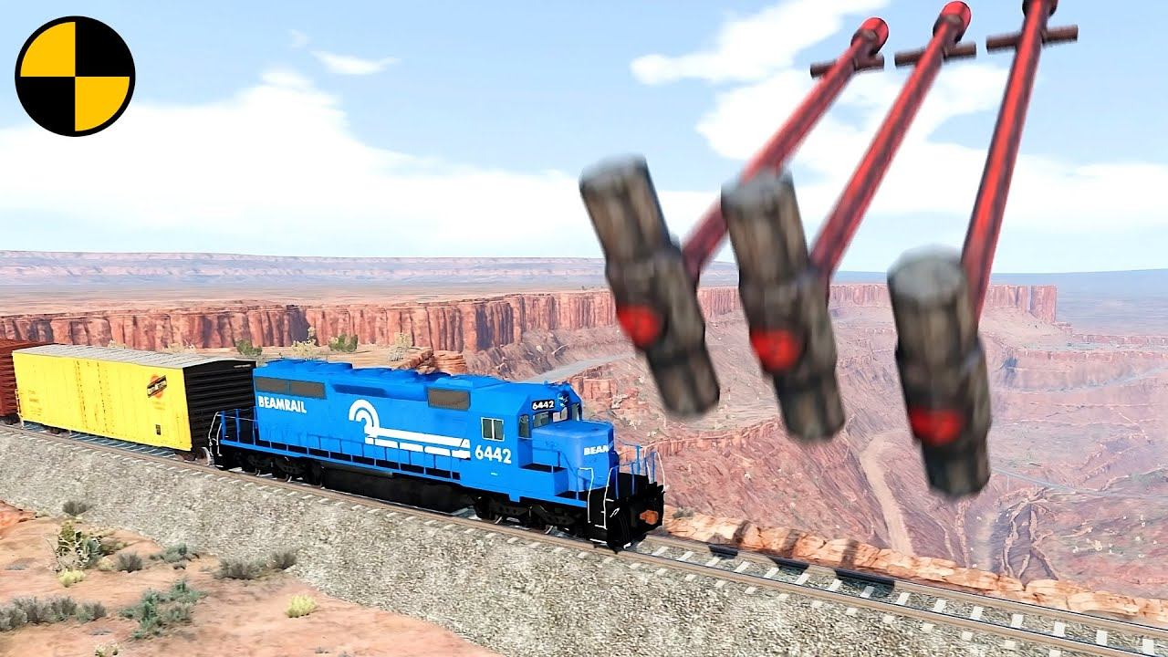 Поезда VS Молоты | BeamNG Drive