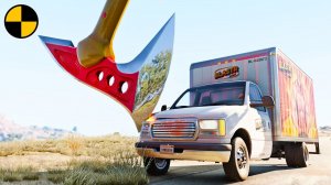 Автомобили VS Огромный Топор | BeamNG Drive