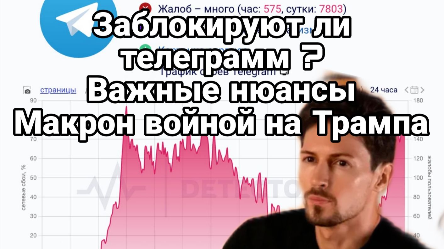 ЗАБЛОКИРУЮТ ЛИ ТЕЛЕГРАММ МАКРОН ИДЕТ ВОЙНОЙ НА ТРАМПА