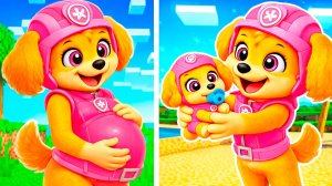 😳 СКАЙ БЕРЕМЕННА и РОДИЛА РЕБЁНКА ЩЕНЯЧИЙ ПАТРУЛЬ в МАЙНКРАФТ МУЛЬТИК