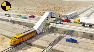 Поезда VS Низкий Мост | BeamNG Drive