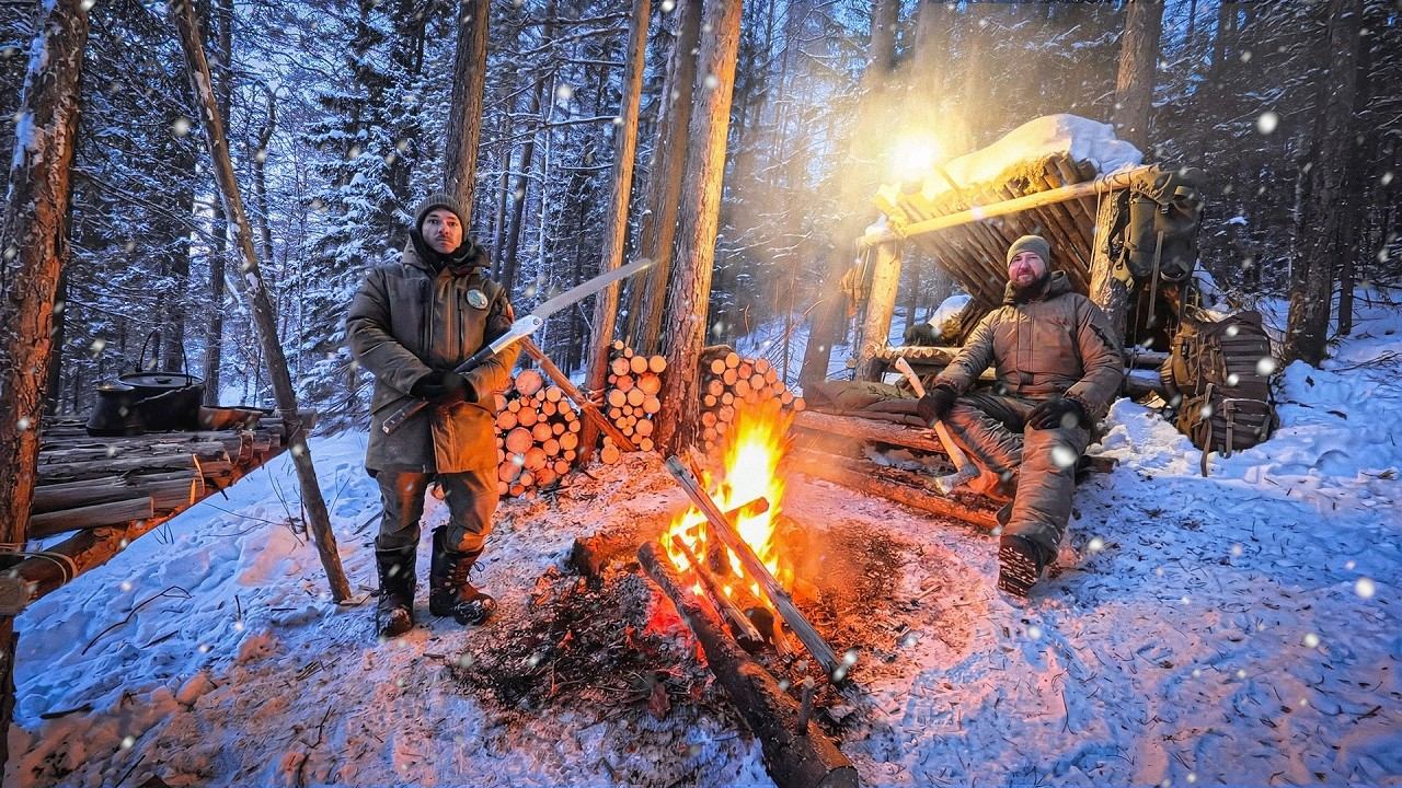 ЭКСПЕДИЦИЯ В ЛАГЕРЬ ВЫЖИВШИХ через ДОМ НА ДЕРЕВЕ | НОЧЬ ПОД ОТКРЫТЫМ НЕБОМ В МОРОЗ со СМАРТФОНОМ смотреть онлайн