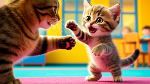 ПЕРВЫЙ БОЙ 😱 КОТЁНОК НЕ РАСТЕРЯЛСЯ