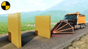 Автомобили VS Золотые Кирпичные Стены | BeamNG Drive