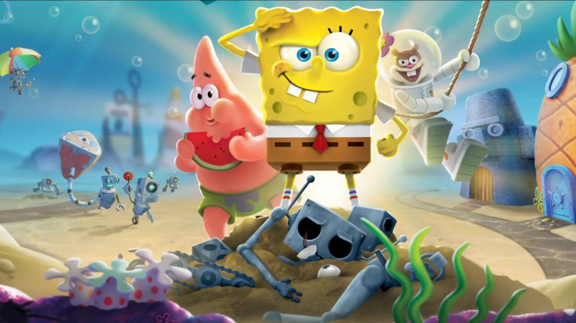 Прохождение игры (SpongeBob SquarePants Titans of the Tide) часть 1 смотреть онлайн