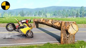 Автомобили VS Ловушка из Бревна | BeamNG Drive