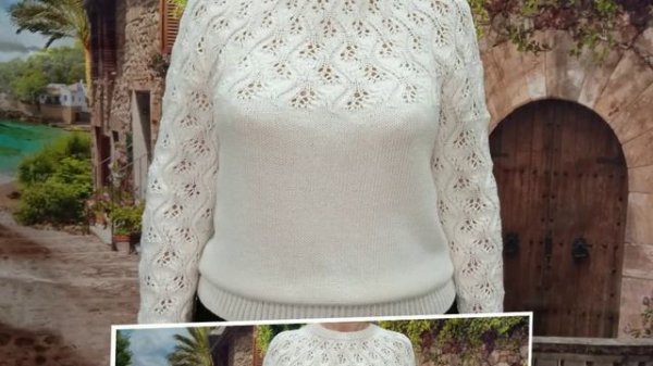 Кофточка "Ветка Сакуры", вторая готовая работа. Совместный проект продолжается.