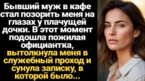 ИСТОРИИ ИЗ ЖИЗНИ/Бывший муж в кафе стал позорить меня на глазах у плачущей дочки