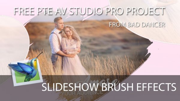 Free PTE AV Studio Pro project - Slideshow Brush Effects ID 09022026