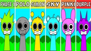 INCREDIBOX SPRUNKI: POLO, SIMON, SKY, PINKI, DURPLE 🔁 ПОВТОР ПОСЛЕ ФАЗЫ 1! 🤵♂️👨🎤🌌💖💜