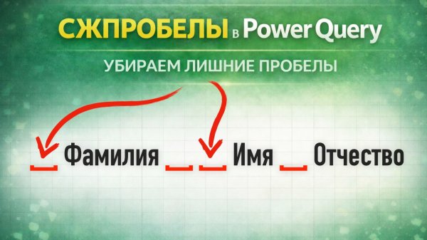 Удаляем лишние пробелы в Power Query | Аналог функции СЖПРОБЕЛЫ