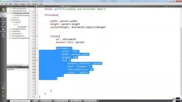 054 Flickable and ScrollBar