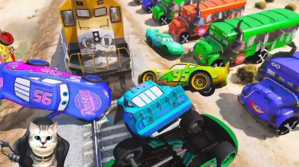 МОЛНИЯ МАКВИН И ЧЕЛОВЕК ПАУК ПЫТАЮТСЯ ОСТАНОВИТЬ ПОЕЗД GTA 5 ГТА 5 ЭКСПЕРИМЕНТ