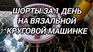 Шорты за 1 день на вязальной круговой машинке