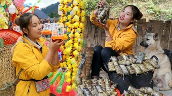 Готовлю Бань чунг, фирменное блюдо сельской кухни и несу его на рынок продавать. Жизнь Дуонг