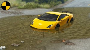 Автомобили VS Глубокие Лужи | BeamNG Drive