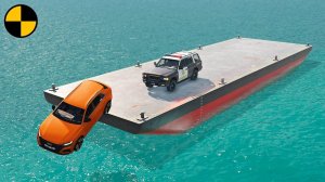 Автомобили VS Баржа | BeamNG Drive