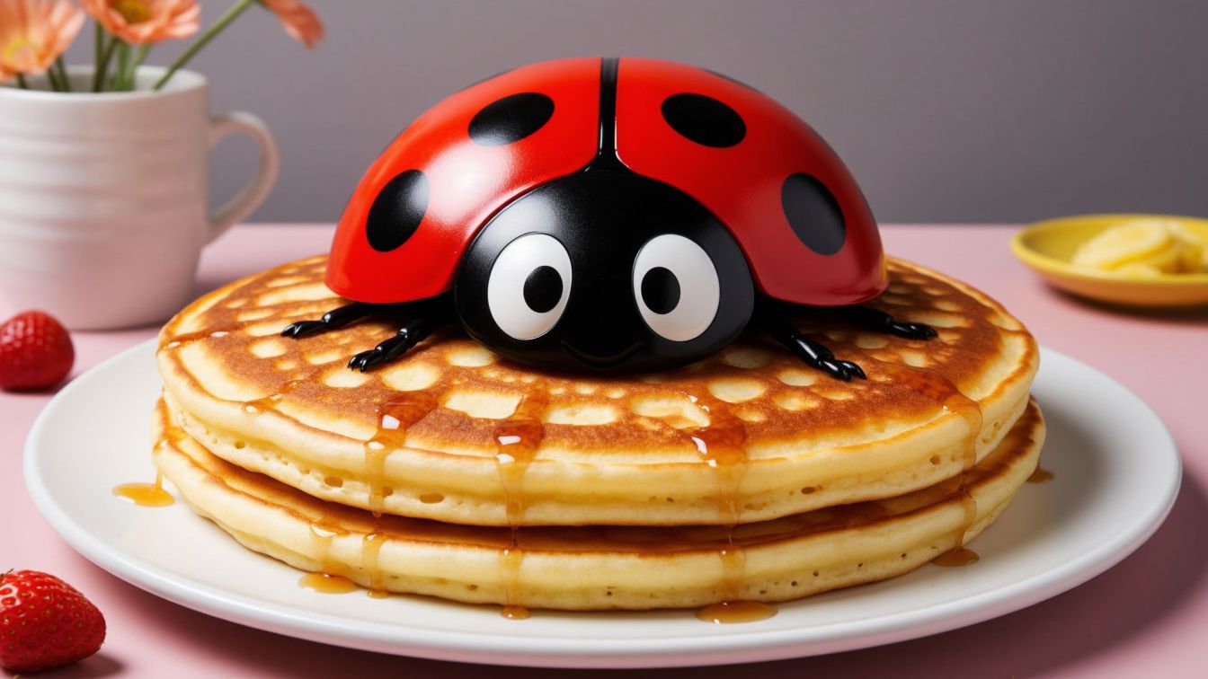 Рисуем ЛЕДИ БАГ на блинах! Получилось или нет? 🥞😱 смотреть онлайн