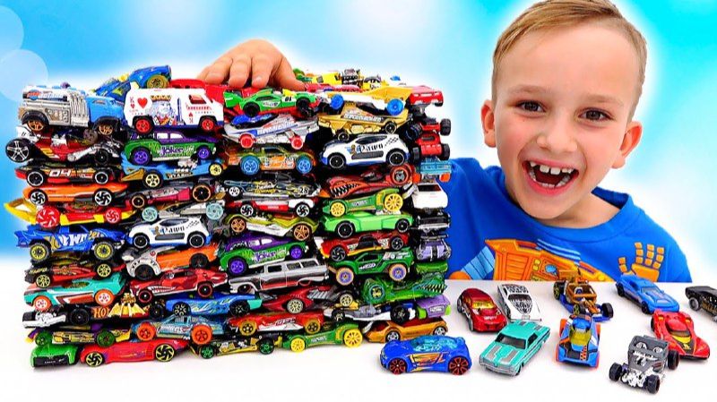 Влад и Никита играют с детскими машинками Hot Wheels City Слайм Челлендж смотреть онлайн