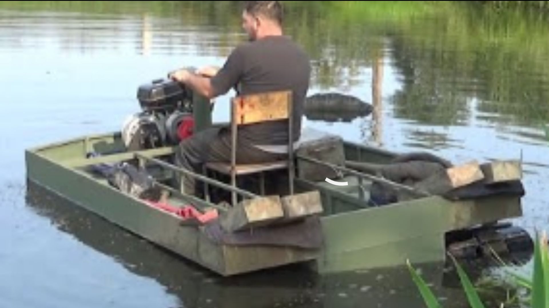 Гусеничный вездеход своими руками. Часть 4. Испытания на воде.