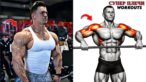 8 Лучших Упражнений Для Ширины Плеч - Передняя Боковая Задняя Дельта 🔥
