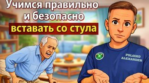 Учимся правильно и безопасно вставать со стула после инсульта с гемипарезом.
