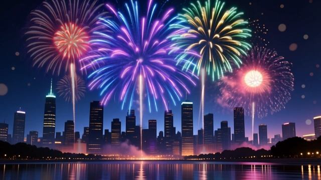 ✨ Волшебный салют над городом — каждый взрыв — как пожелание счастья! 🎆