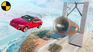 Автомобили VS Пушечный Мост | BeamNG Drive