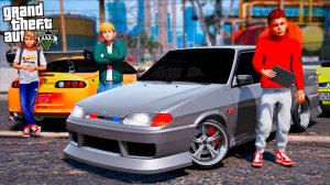 КУПИЛИ ЗАРЯЖЕННУЮ ОПЕРСКУЮ ПЯТНАШКУ НА СТЕНСЕ! НАДЕЛИ БАМПЕРА ОТ MARK 2 НА ВАЗ! ШКОЛЬНЫЕ БУДНИ ГТА 5