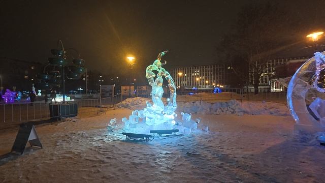 09-февраля-2026, Вечер: Петрозаводск г.; Гиперборея-2026, Часть 2/2: Ледовые Скульптуры