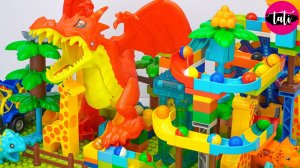 Играем в развивающий конструктор Марбл Ран. Мультфильм для детей. ASMR АСМР