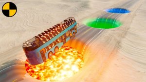 Автомобили VS Ямы с Лавой, Кислотой и Водой | BeamNG Drive