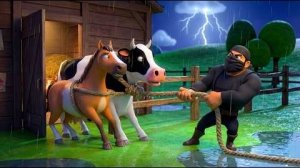 о, нет! Вор крадет всех животных с фермы Старого Макдональдса 😱🐄🐎