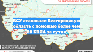 ВСУ атаковали Белгородскую область с помощью более чем 80 БПЛА за сутки