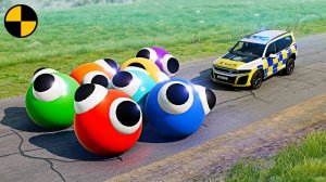 Автомобили VS Лукисы из Rainbow Friends | BeamNG Drive