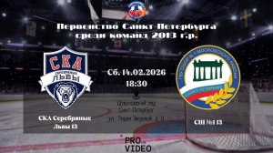 ХК "СКА Серебряные Львы" 13 - ХК "СШ №1" 13 | 14.02.2026