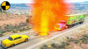 Автомобили VS Лавовая Яма | BeamNG Drive