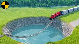 Поезда VS Водяная Яма | BeamNG Drive