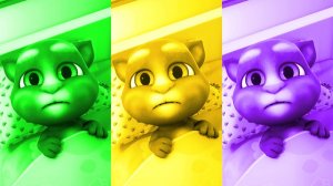 Говорящий котик Том и дети танцуют в костюмах