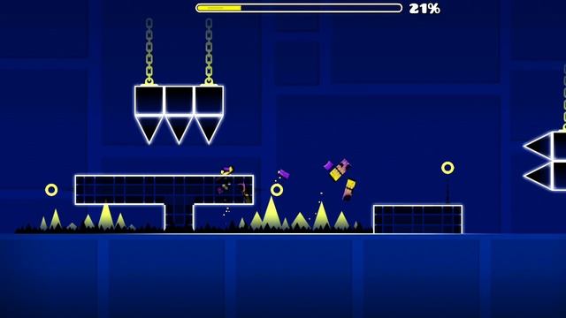 я прохожу 4 уровень в игре гиометрии даш