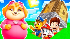 ПРЯЧЕМСЯ ПОД ДОМОМ от ТОЛСТОЙ СКАЙ ЩЕНЯЧИЙ ПАТРУЛЬ в МАЙНКРАФТ